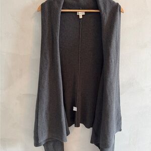 Garnet Hill - Charcoal Open Front Cardigan - Size M/L